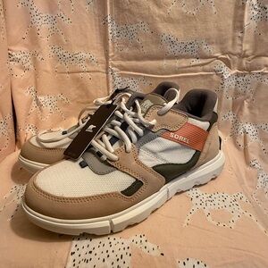 Sorel Tan and White Sneakers